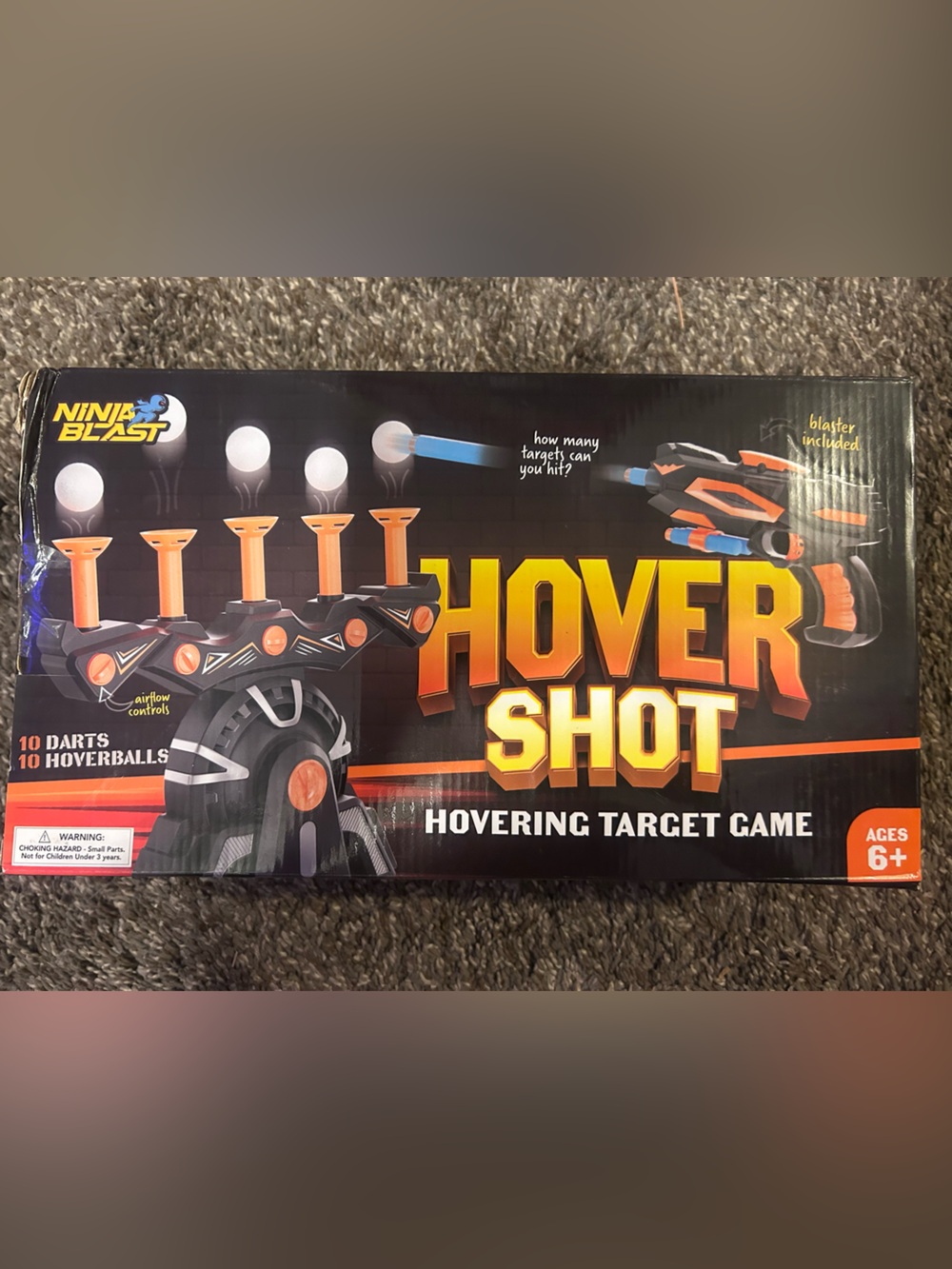 Ninja Blast Hover Shot Hovering Target Game Toy Blaster 10 Darts 10 Hoverballs